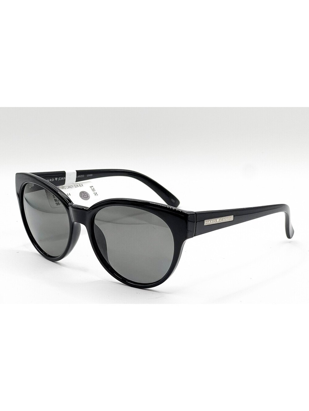 Hard Candy HS19 Blk Black Cat Eye Authentic Sunglasses 56-17